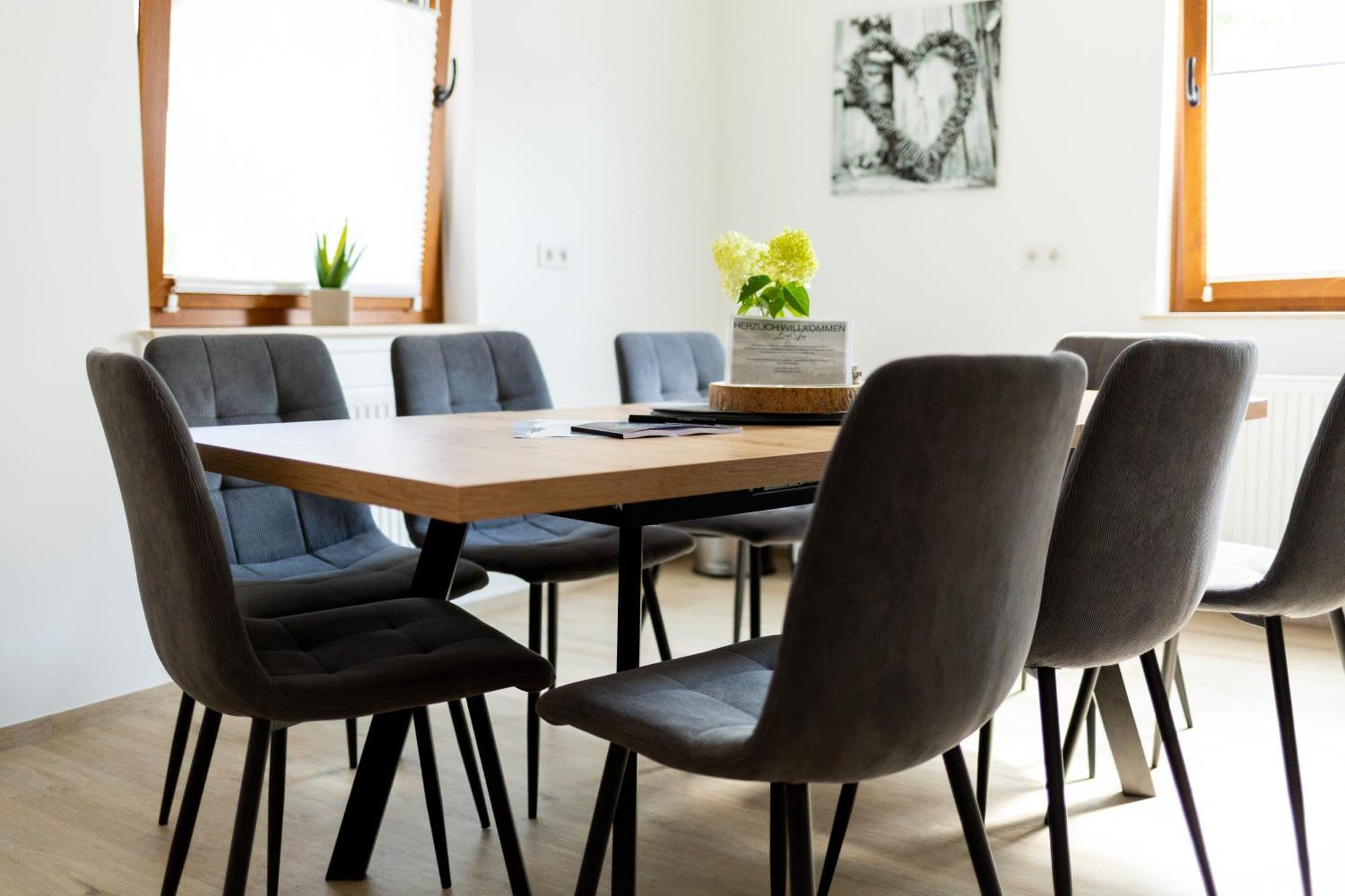 Haus Martina Im Herzen Der Rhoen - 3 Einzelbuchbare Moderne Fuer 2-8 Personen, Terrasse, Balkon, Garten, Und E-bike Keller, Lounge, Freies Wlan, Familienfreundlich Poppenhausen
