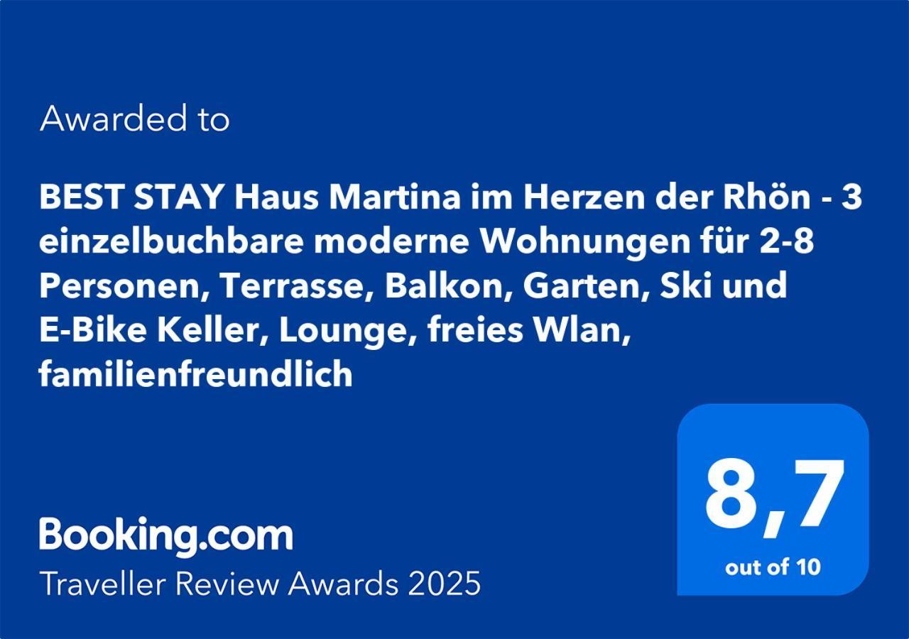 Haus Martina Im Herzen Der Rhoen - 3 Einzelbuchbare Moderne Fuer 2-8 Personen, Terrasse, Balkon, Garten, Und E-bike Keller, Lounge, Freies Wlan, Familienfreundlich Apartment *